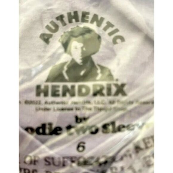 Authentic Hendrix +6 Purple Red House Jimi Hendrix Graphic Short Sleeve T-Shirt - Picture 6 of 6